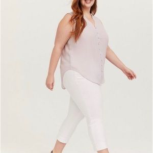 COPY - Torrid Harper Gauze Button-Front Sleeveless Blouse Lilac Size 2X